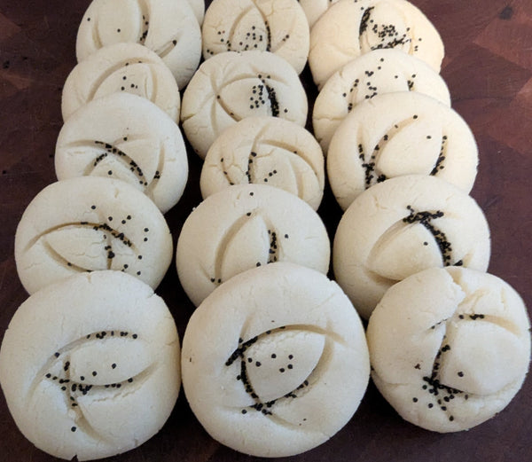 Aphra's Nan-e Berenji - Rice Cookies with Poppy Seeds