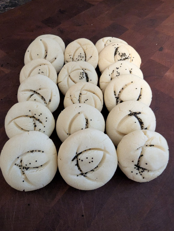 Aphra's Nan-e Berenji - Rice Cookies with Poppy Seeds