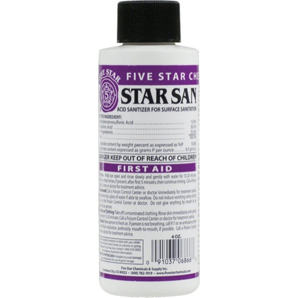 Five Star Chemicals Star San 4-16oz